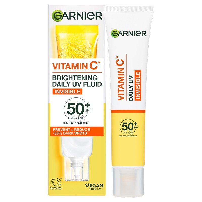 Skin Naturals Vitamin C denní rozjasňující UV fluid SPF 50+ invisible - 9